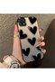 Oppo A15/A15S Compatible Hard Acrylic Back Silicone Edge Lens Protection Case Heart Pattern - 2