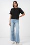 Women's Stone Detailed T-Shirt 990 - Black - 2