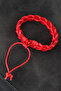 Red Knitted Leather Men's Bracelet - 2