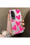 Vivo V50 Lite 4G/5G Compatible Hard Acrylic Back Silicone Edge Lens Protection Case Heart Pattern - 2