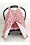 100% Cotton Floral Print Muslin Stroller Cover and Min Leather