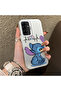 Samsung Galaxy A17 4G/5G Compatible Stitch Couple Pattern Case Hard Acrylic Back Silicon Edge Lens Protection - 2