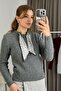 Women's scarf Soft-Textured sweater anthracite