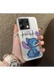 Redmi Note 13 Pro 5g Compatible Stitch Couple Pattern Case Hard Acrylic Back Silicone Edge Lens Protection - 2