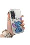 Vivo Y29 5g Compatible Stitch Couple Pattern Case Hard Acrylic Back Silicone Edge Lens Protection