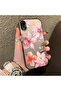 iPhone Xr Compatible Hard Acrylic Back Silicone Edge Lens Protection Case Lily Pattern - 2
