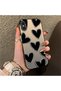 iPhone X/Xs Compatible Hard Acrylic Back Silicone Edge Lens Protection Case Heart Pattern - 2