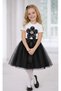 Girls' April 23 October 29 Special Occasions Show Outfit Short Sleeve Floral T-Shirt and Tutu Skirt Set - 3