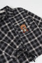 Embroidered Plaid Shirt Black - 6