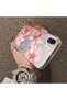 iPhone Xr Compatible Hard Acrylic Back Silicone Edge Lens Protection Case Lily Pattern - 5