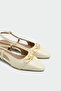 Wesley Gold Accessory Women's Ecru Flat Shoes Ballet Flats - 4