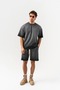 Texton Washable Crew Neck Oversized T-Shirt and Shorts Set - 2