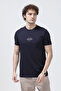 Men's Crew Neck Square John Printed 100% Cotton T-Shirt Navy Blue - 26Y 2020-2 - 4