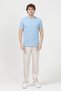 Men's Crew Neck T-Shirt with Ornamental Label 100% Cotton Cotton Pack Light Blue - 26Y 2020 - 5