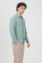 Men's Long Sleeve Buttoned Textured Shirt Green - 26Y 30000 - 3