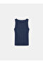 20977 Thick Strap Basic Top-K.Navy Blue - 6
