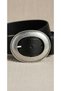 Women's Black S Faux Leather Silver Antique Oval t Buckled Belt - 4