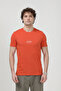 Men's Crew Neck Square John Printed 100% Cotton Lu T-Shirt Orange - 26Y 2020-2 - 5
