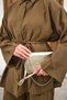 Women's Shirt and Elastic Waist Pants Tie-Detail Set in Oil Green - 10