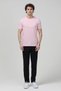 Men's Crew Neck Square John Printed 100% Cotton Lu T-Shirt Pink - 26Y 2020-2 - 3
