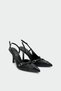 Flamin Buckle Detail Women's Black Heeled Shoes - 3