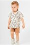 Summer Baby Boy Patterned Shirt Shorts Combination - 4