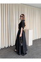 Black Satin Slit Dress - 2026 - 5