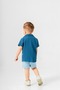 Baby Boy Summer Shirt Shorts Set Buttoned Corded Fabric Fabric 2-Piece Set - 3