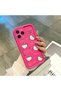 حافظة سيليكون باللون الأحمر الوردي متوافقة مع هاتف iPhone 15 Pro، مقاومة للصدمات وحماية للكاميرا - 4
