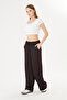 Women's Pants Viscose Fabric Trousers with Elastic Waist - 3