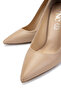 Women's Genuine Leather Beige Heeled Shoes - 4