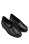 Women's Genuine Leather Black Casual Shoes - 2