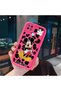 Realme C21 Compatible Pink Red Silicone Case Shockproof Camera Protection