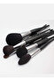 12pcs Professional Wave-Handle Makeup Brush Set - Luxury Silver & Black Ergonomic Design 🎨✨ - 5