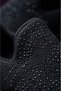 Women's Black Crystal Stone Detailed Comfortable Lightweight Sole Mother Shoes - 5