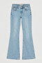 Women’s Ice Color 4s6-3 SLN05 Mid-Rise Flare Fit Super Stretch Fabric Inseam 83 cm Denim Jeans - 6