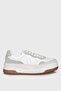Genuine Leather Lace-Up Daily Sneakers Women's Comfortable Shoes White - 3
