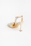 Women's Stiletto Heel U Nude Satin Wrapped Evening Dress Shoes - 5