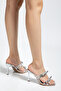 Women's Silver Sandals and Slipper Bow Shoes - 4