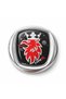 Type R Geyik Logo Metal Car Emblem with Chrome Frame Auto Grille Trunk Emblem