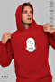 Unisex Hoodie Long Sleeve Aquarius Kova Printed Hooded Brushed Inside Oversized 100% Cotton Combed Cotton Sweatshirt - 4