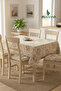 Premium Duck Bezi Floral Tablecloth and 4-Piece 40X40 Cushion Bead Silicone Table and Chair Set - 2