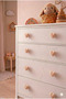 4-Piece Beige Set Heart-Figured Handle Children's Room Knitted Patterned Decorative Drawer Handle Heart-Figured Cabinet Handle - 3
