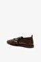 Aris Brown Leather Women's Perforated Shoes Ballet Flats - 3