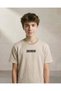 Senior Boys Beige Jacquard Oversized T Shirt - 4