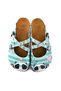 Women's Vegan Leather Turquoise-Pink Crisscross Straps Slipper - Hello Panda Model - Wcal122 - 3