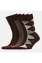 Stitch-Free Bamboo Socks Jacquard Brown Patterned Colors Men's Socks Boxed 5 Pairs Premium Long Socks - 4