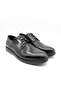 Black Genuine Leather Ceromony Lace-Up Buckleless Shoes 1033255191 - 3