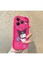 Realme Note 50 Compatible Silicone Shockproof Rose Red Phone Case Kuromi Pattern - 6