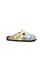 Women's Vegan Leather Blue Slipper - World Atlas Model - Wcal3483 - 3